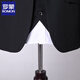 罗蒙西服套装男士商务修身西服男职业正装小西装男结婚礼服外套男 黑色双扣【西服+西裤+衬衫+领带+礼盒装】 XL /175【115-130斤】