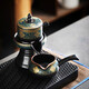 Tea art noble ancient charm automatic tea set 12-head tea ceremony lazy set household ceramic anti-scalding brewing tea set Chinese tea gift