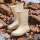 Footoppo Fashion Rain Chaussures Bottes d'eau courte de la femme Chaussures d'eau de pluie Adult Adultanproof
