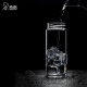 Single-layer thickened glass cup for men outdoor large capacity portable lift ring filter tea cup customization e-6198-black-400ml