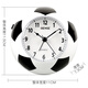 Hense creative football small alarm clock children's alarm watch boy student special wake-up artifact desktop clock HA09 black and white