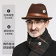 SOMUBAY (SOMUBAY) Senior Hat Men's Winter Middle-aged and Old Dad Old Man Hat Old Man Grandpa Jazz Hat Spring and Autumn Retro Gentleman Hat Coffee Single Hat One Size (56-58CM)