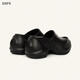
SMFK pre-sale WAVE high-heeled sports slippers SL002B1 thick sole height-enhanced fashionable one-fold flip-flops 9.5cm Jiang Peiyao same style wilderness black one size larger 37
