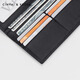 Cinvai/Krose Offizielle Website Kleiner C/K Long Wallet Herren Kopfschicht Cowide Clutch Wallet integrierter Kartenbeutel Vatertag Geschenk Praktische CK Wallet-Schwarz [Geschenkbox Verpackung + Handtasche]