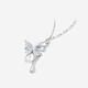 Saturday Fortune PT950 Platinum Pendant Butterfly Necklace Women's Simple Fashionable Necklace for Girlfriend 5.77g