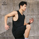 Vestible preciso de secado rápido El verano nuevo entrenamiento de entrenamiento Fitness Running, sin alivio, camiseta de baloncesto americano delgado sin mangas Z120110304 Pure Black 2xl