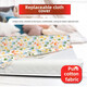 Zhongwentang baby changing pad table touch massage table baby changing pad diaper table waterproof diaper pad new care three-sided protective mat + cartoon cloth cover 80x43cm