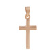 Erli 18K rose gold glossy cross pendant k gold plain gold faith pendant 18K rose gold 1.11g