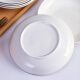 Haoya underglaze color Jingdezhen ceramic tableware household dish plate soup plate deep plate fruit rice plate pure white 8 inches 4 pack