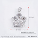 Jibaolou PT950 platinum pendant, colorful five-petal flower platinum pendant (excluding chain) 2.26g