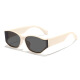 
Lekali sunglasses men and women sunglasses driving internet celebrity taking photos fishing square frame curved new cat eyes showing small retro curved sunglasses [white] + cross button box