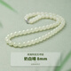Jiada Baoya Natural Hetian Jade Necklace for Women Qingshui Jade Loose Beads New Chinese Style National Style Clavicle Chain for Mom's Birthday Gift Qian Bingqing 8MM