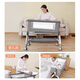 Anji Baby crib newborn multi-functional rocking bed removable with changing table can be spliced into a large bed baby sleeping artifact + universal wheel