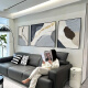 Huaixue High-End-Wohnzimmer Dekorative Malerei Modernes Kunstbüro Triptychon Schwarz weiß grauer abstrakter Sofa Hintergrund Wandhänge Malerei JD13782 Links und rechts 60*80 110*80 Texturöl Leinwand PS Gold Rahmen