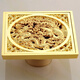 
Ouwei Ou gold copper deodorizer tee-way floor drain thick core bathroom sewer shower washing machine wet dry area copper gold 6624 water sealing dual-use model
