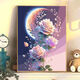 CLCEY数字油画diy花卉风景动漫手绘填充手工diy丙烯油彩画装饰画 H1049郁金香 30*40黑白实木薄画板+颜料笔