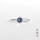 Fat Donglai quality topaz ring collection event ring tanzanite women's colored gemstone sterling silver defective 5mm Swiss blue topaz sunflower ring opening adjustable