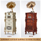 SHENGLINA American solid wood gramophone antique audio European living room retro vinyl record player old classical record player cherry color upgraded karaoke function