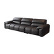Sofá de cuero Galese Minimalista Italista Múltiple Línea recta Pequeño apartamento pequeño muebles de sala de estar simples de paquetes suaves Y728 Direct Línea Direct Paperson 3 metros + Pedal de pie [Capa de caza de cabeza completa] Estilo de esponja