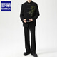 ROMON's new tunic suit, stand-up collar, new Chinese-style suit for men, engagement wedding, groom's high-end handsome suit, two-piece set, jacket + pants XL