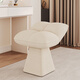 Fengxi designer creative dressing table makeup stool living room small stool shoe changing stool rotating low stool sofa stool manicure chair milk coffee color cannot rotate chenille fabric