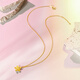 Saturday Fu 5G Craftsmanship Pure Gold Necklace Pendant for Women Cherry Blossom Price A0610856 About 4.21g 40+5cm Gift