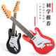 Jingqiao Kinder großer Größe spielen Jungen und Mädchen Simulation Ukulele Elektronische Gitarrenspielzeugmusik Anfänger Musikinstrument grenzüberschreitende A-Style Red E-Gitarre ~ String Sensing Battery Model