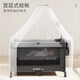 ULOP (ULOP) crib movable splicing bed multi-function folding bed baby sleeping artifact diaper changing table newborn bb bed 1.1 meters free installation guardrail can lift crib gray baby supplies meeting gifts portable travel nap bed