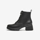 Heshe (Tata) lässige dicke Ferse Martin Boots Frauenstiefel Schwarze Pendler Schnürstiefel Winter neu 7bu55dd4 schwarz 36