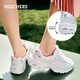 斯凯奇（Skechers）熊猫鞋春秋女增高老爹鞋铆钉轻质厚底休闲鞋运动鞋 11979白色/银色/WSL 35 220mm