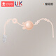 Xin'andai baby teether anti-drop chain rope bite bag pacifier chain clip baby silicone anti-drop chain teething toy upgraded three-in-one cherry blossom powder 44CM-UV dust remover free anti-drop clip