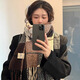 MITHAOL KUSC围巾女秋冬季保暖披肩女士围脖生日礼物送女友老婆礼盒装 烟紫色【礼盒装】