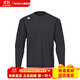 DESCENTE Essential series simple Henry collar quick-drying long-sleeved T-shirt sweater for men BK-BLACK L