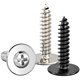 Tianzhuo Hardware PWA large cap with pad self-tapping screw enlarged pad large head cross round head with medium small screw M2M2.3M3M4 M2.3*10 head diameter 8-200 pieces black zinc