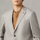GORNIA men's single suit wool business fashion striped middle-aged suit jacket men's GBS21110500 grey 165B