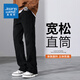 Jeans men's summer thin loose straight trend versatile high street American retro casual long pants men's 9901 nostalgic blue 4XL [recommended 180-195Jin [Jin equals 0.5 kg] wear]