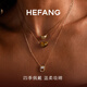 HEFANG He Fang Jewelry Sweetheart Bean Clavicle Chain Love Necklace Light Luxurious and High-end Birthday Gift for Girlfriend Cocoa Brown/Tiger Eye Stone
