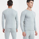 
[Anti-static] Autumn clothes and autumn pants for men's youth thin cotton sweater thermal underwear set base inner layer black [round neck] XL