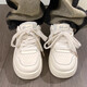 Chaussures féminines Huili, chaussures en cuir et blanc pour femmes, chaussures décontractées polyvalentes, baskets douces, beige-1105 35