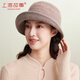 Shanghai Story Wool Hat Women's Autumn and Winter Warm Cashmere Woolen Hat Gradient Color Woven Fisherman Hat for New Year's Eve for My Girlfriend