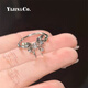 Yijin butterfly ring women's S925 sterling silver diamond zircon open ring niche light luxury simple fashion high-end ring gift butterfly ring adjustable