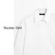 Massimo Dutti Autumn and Winter New Products 2025 Women's Clothing Classic and versatile basic high-intelligence pure cotton long-sleeved shirt 05137887 White S (170/88A)