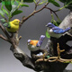 Phoebe gardening micro-landscape ornaments bird resin crafts cute simulation bird's nest gardening bonsai decorative bird eggs large blue bird