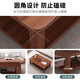 Handmade solid wood coffee table living room home small apartment coffee table office simple table solid wood frame table rectangular tea table double layer deep walnut color 80X50X45CM