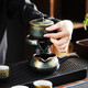 Tea art noble ancient charm automatic tea set 12-head tea ceremony lazy set household ceramic anti-scalding brewing tea set Chinese tea gift