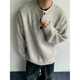 Digada Sweater Men's Autumn and Winter New American Cleanfit Henry Collar Bottoming Shirt Loose Knitted Sweater Men TXS-5010 Gray XL