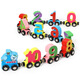 EZR Magnetic Digital Train Toys Kinder Puzzle Magnetische Bausteinbaugruppe und Drag-Holzbaublock Truck 1-3 Jahre altes englischer Briefzug (27 Kapitel)