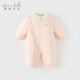 David Bella newborn quilted thickened crawler clothing autumn clothing baby girl jumpsuit baby clothes
