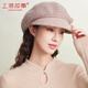 Shanghai Story Cashmere Wool Blended Hat Women's Autumn and Winter Knitted Wool Beret Warmth Birthday Gift Brown