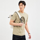 Seven Wolf Short Sleeve T-shirt Summer New Fashionable Casual Wolf Head Print T-shirt Stretch Comfortable Cool Skin-friendly T-shirt 702 (Dark Apricot) XL 175/92A